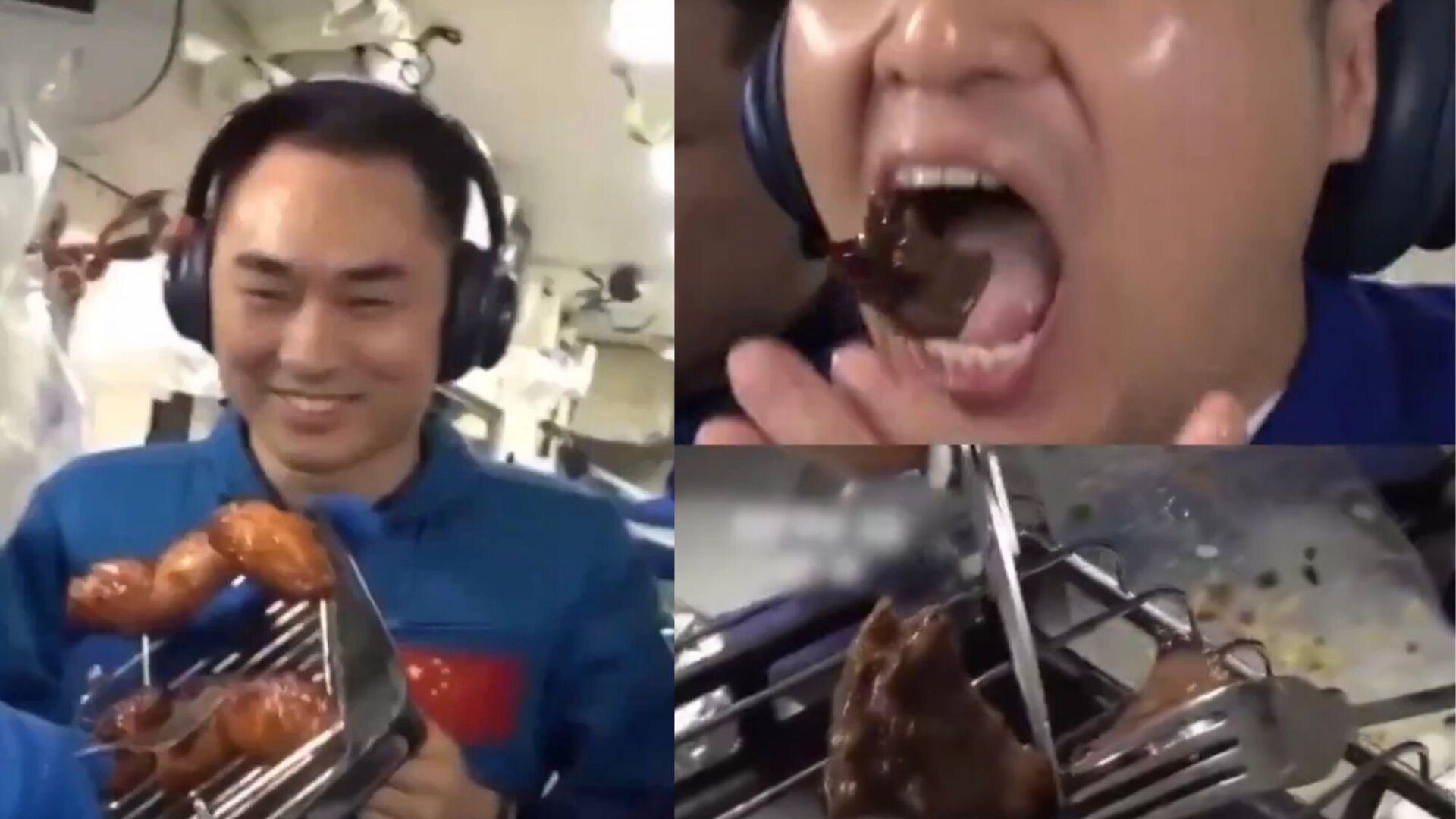 uzayda mangal yapildi taykonotlar uzayda ilk kez izgara et ve tavuk pisirdi KmiKIWqK.jpg